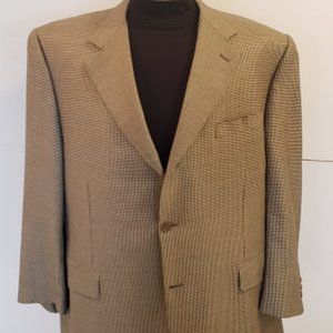 Canali Beige Birds Eye Sports Coat